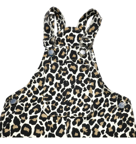 Jardinero Para Bebé Animal Print Enterito Nena | Bubujitas Blanco Animal Print 24-30 Meses