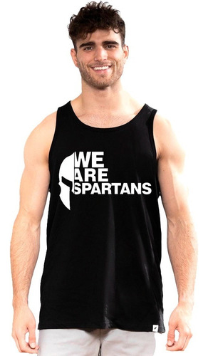 Polera  We Are Spartans Musculosa Sin Mangas Gym Grafimax