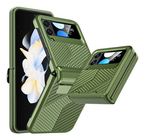 Funda Para Samsung Galaxy Z Flip 4 Proteccion Bisagra Verde