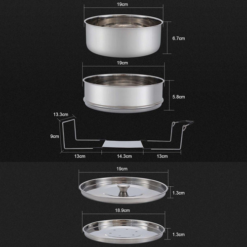 Insertos De Acero Inoxidable Para Cocinar Al Con Tapa,