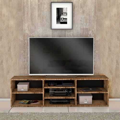 Rack Minimalista Para Tv Moderno Con Estantes