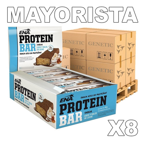 Mayorista 8 Cajas Barras Proteicas Ena 46 Gramos Proteina