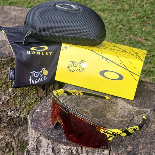 Gafas Oakley Encoder Strike Vented Tdf Prizm Road Pro, color negro, color varilla, color negro, lente negra, color rojo, diseño deportivo