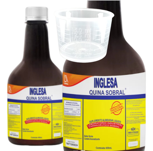 2 Água Inglesa Quino Sobral 430ml Cada Regulador Menstrual