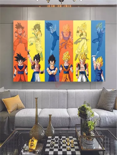 Cuadro Dragon Ball Goku Artístico Canvas Grueso Cgk31 60x40