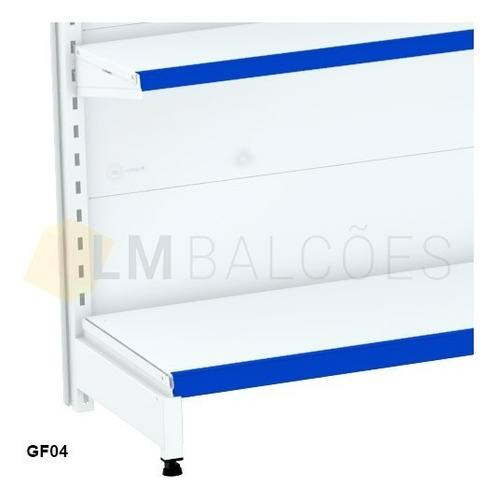 Gondola Parede Alt 170 5 Metros 1 Inicial +4 Continuação Kit