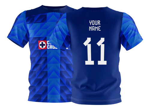 Playera Futbol Cruz Azul Retro Fan Personalizada Jersey Niño