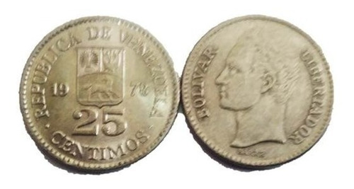 Moneda Coleccion    Bs. 25 Centimos 1978    
