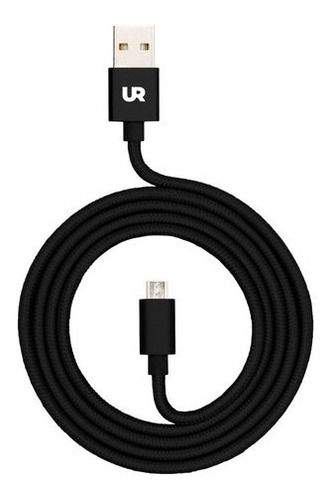Cable Micro Usb A Usb 2.0 Urbano Trenzado Carga Rapida 1m Color Negro