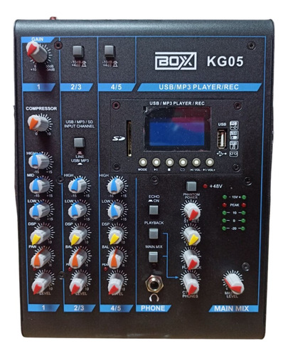 Mesa De Som Boxx Kg05 5 Canais Com Efeitos E Gravação Live