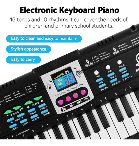 61 Keys Digital Music Electronic Keyboard Kids