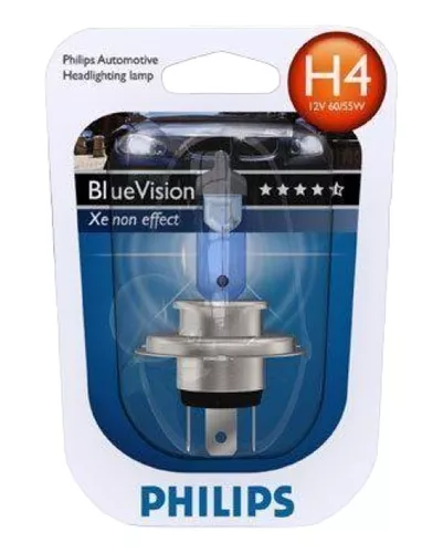 Lampara H4 Blue Vision 12v 60/55w Philips Original