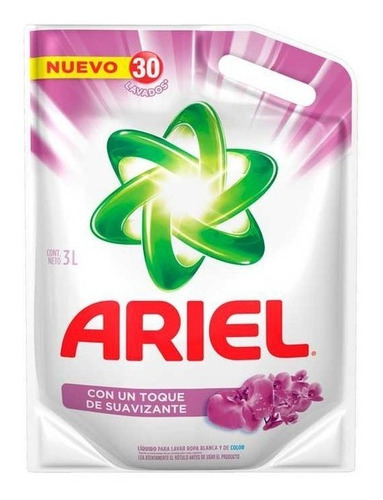 Ariel C/toque Suave Baja Espu.liq. 3 Lt Pouch