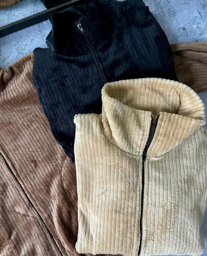 Campera Abrigada Mujer Corderito Suave Moda Casual Invierno