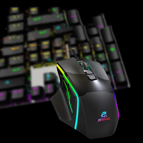 Ratón Para Juegos Rgb, Mouse Alambrico Gamer Con Luces Led
