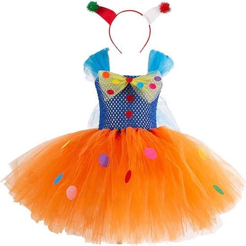 Disfraz Payaso Circo Para Niña Vestido Tutu Hecho Para Niños