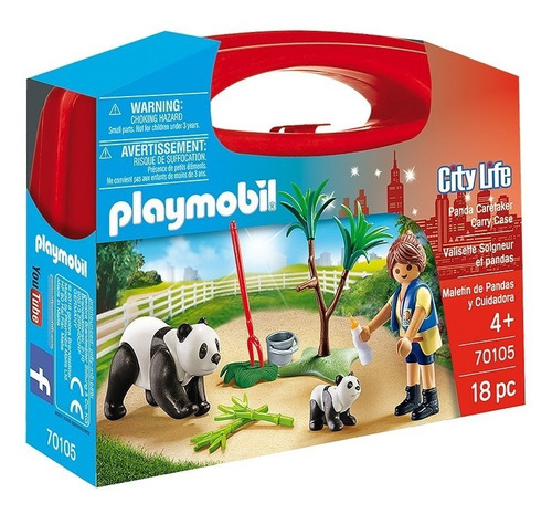 Playmobil 70105 Valija Maletin Cuidadora De Osos Panda