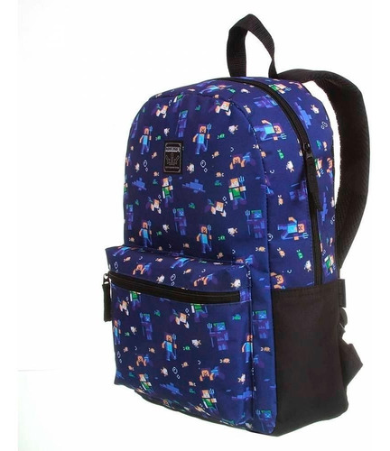 Imagem 5 de 7 de Kit Mochila Escolar Minecraft 11719 Original + Garrafa Dmw