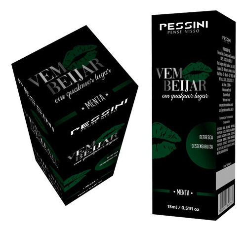 Gel Spray Vem Beijar Sabor Menta Pessini 15 Ml Refrescar 