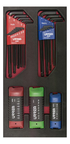 Juego 22 Llaves Hex L Y 24 Llaves Navaja Sae, Mm, Torx Urrea