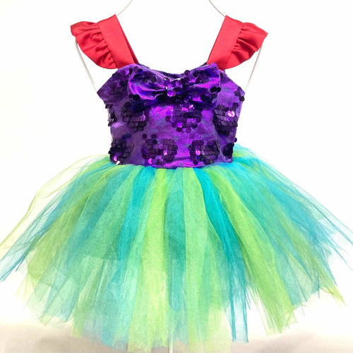 Imagen 1 de 3 de Vestido Ariel Sirenita Talla 2