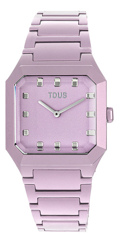 Reloj Analógico Con Brazalete De Aluminio Rosa Karat Squared Color de la correa Rosado