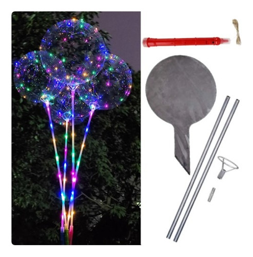 Balão Festa Led Bubble 60cm Casamento Aniversario - 20 Unida Cor Tranparente Bubble Led