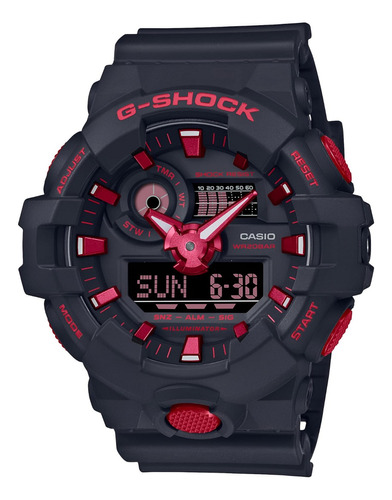 Reloj Casio G-shock Ga-700bnr-1a Ignite Red Circuit