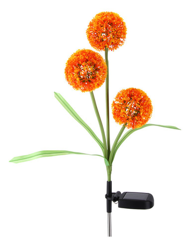 Lámpara Led De Simulación De 3 Flores Con Energía Solar Para