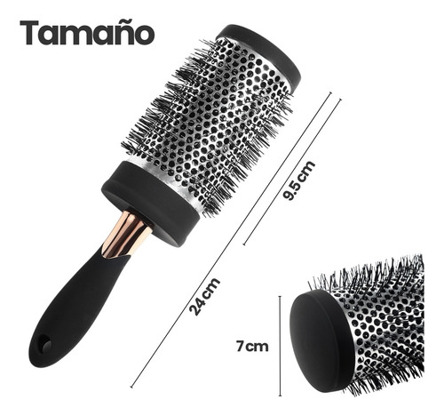Cepillo Brushing Grande Para Cabello Húmedo Seco Desenredant Negro