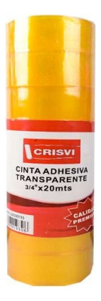 Cinta Adhesiva Transparente 3/4 30mts Crisvi Pqx8