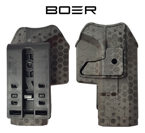 Imagen 6 de 10 de Porta Cargador Doble Funda Pistolera Glock Muslera 2 Tiras