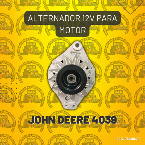 Alternador 12v Para Motor John Deere 4039