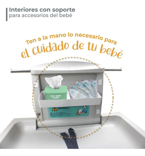 Cambiador De Pared Rebatible Plegable Para Bebes Seguridad