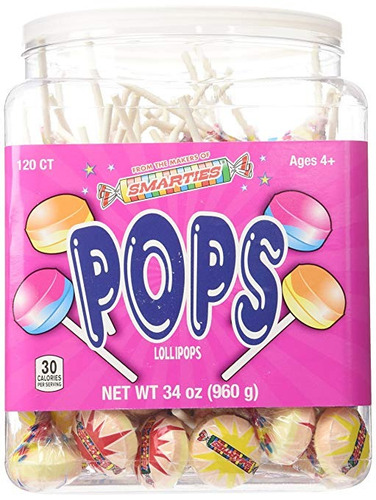 Ce De Caramelo Inc Smarties Pops 120 Pieza Jar