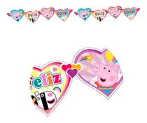 Comprar Banderin Feliz Cumple Peppa Pig Cerdita Disney Original