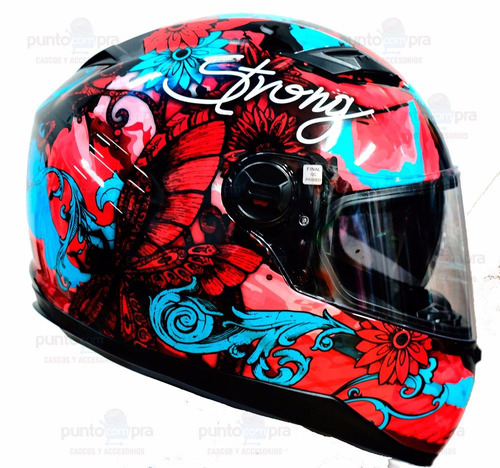 Casco Integral Mujer Strong Certificado Doble Visor- Brillo