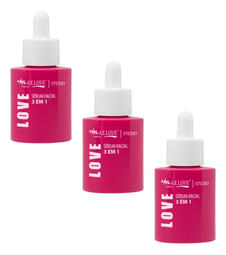 Sérum Facial 3 Em 1 Max Love Hidrata Ilumina A Pele Kit 3 Un