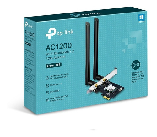 Imagen 3 de 8 de Placa De Red Archer T5e Wi Fi Dual Band + Bluetooth Tp Link