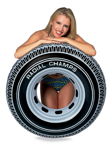 Boia Poltrona Inflável Intex Para Piscina Pneu Radical 91cm