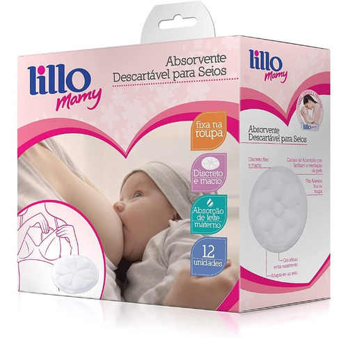 Absorvente Para Seio Descartável Com 12 Unidades - Lillo