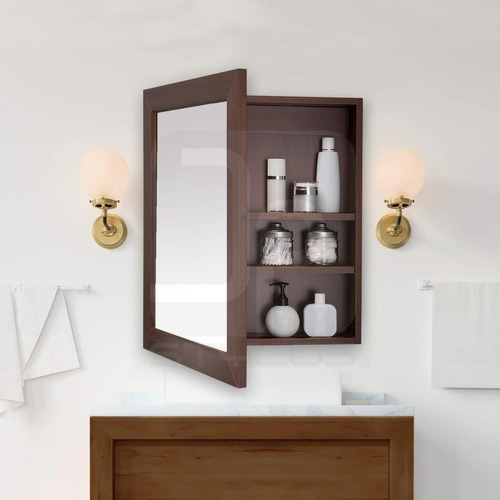 Mueble Organizador Para Baño Con Espejo En Melamina  Rh