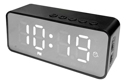Reloj Despertador Parlante Bluetooth Alarma Micro Sd Radio