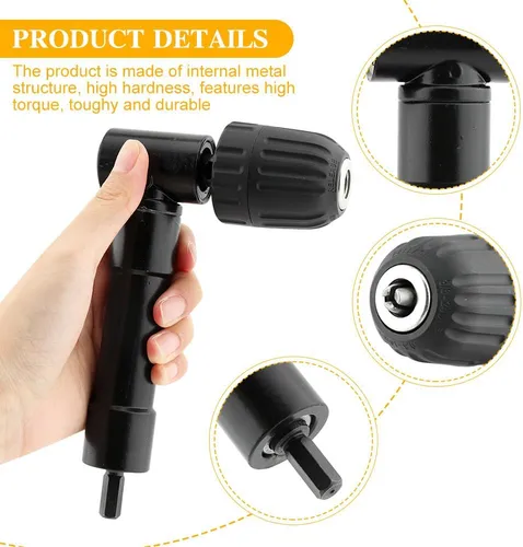 Accesorio De Taladro De Ángulo Recto Con 4 Bits, Adaptador