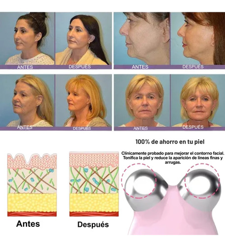 Masajeador Mini Facial Microcorriente Portatil Rejuvenecedor Rosa