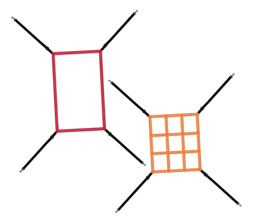 2x Objetivo De Ataque Para La Red De Rojo Y Naranja