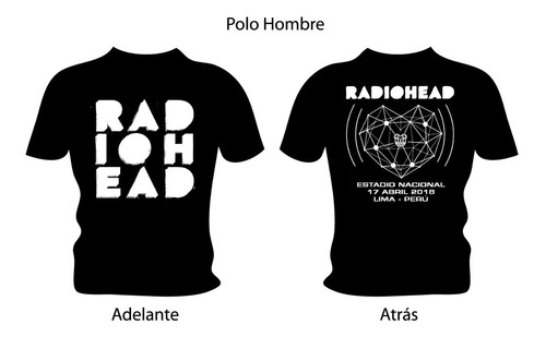 Polos Radiohead En Lima, Tour 2018 (para Hombre Y Mujer)