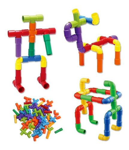 X4 Juego De Bloque De Construcción De Tuberías 26 Piezas