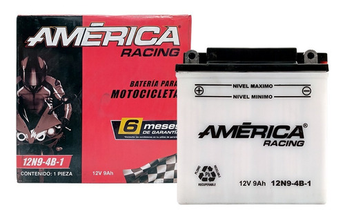 Bateria America Moto 12v 9 Amperes Motobateria 12n9-4b-1