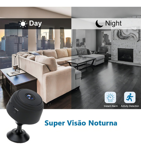 3 Mini Câmera Espiã A9 Wifi Discreta Gravação Áudio Noturna